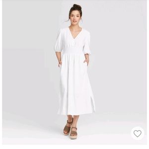 Women's Puff Short Sleeve Dress-Universal Thread S